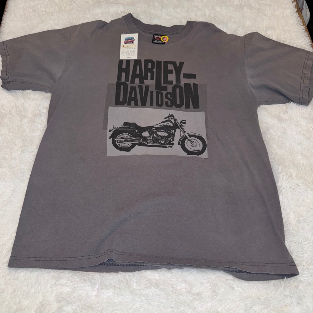 Harley Davidson T-Shirt Mens XL Gray Excellent 2003 Montgomery AL Biker Graphic